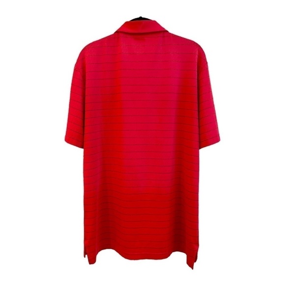 CALLAWAY OPTI-DRI MENS GOLF POLO SHIRT. RED WITH THIN BLACK STRIPE. SIZE M - Picture 4 of 6